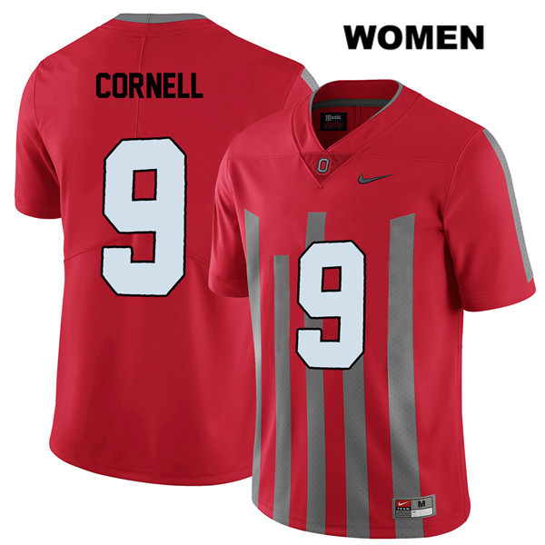 Ohio State Buckeyes Women's Jashon Cornell #9 Red Authentic Nike Elite College NCAA Stitched Football Jersey AM19C56MC